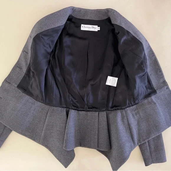 ❤️ CHRISTIAN DIOR NEW LOOK BAR PEPLUM JACKET COLLECTIBLE DESIGNER LUXURY ITALY - Picture 6 of 16